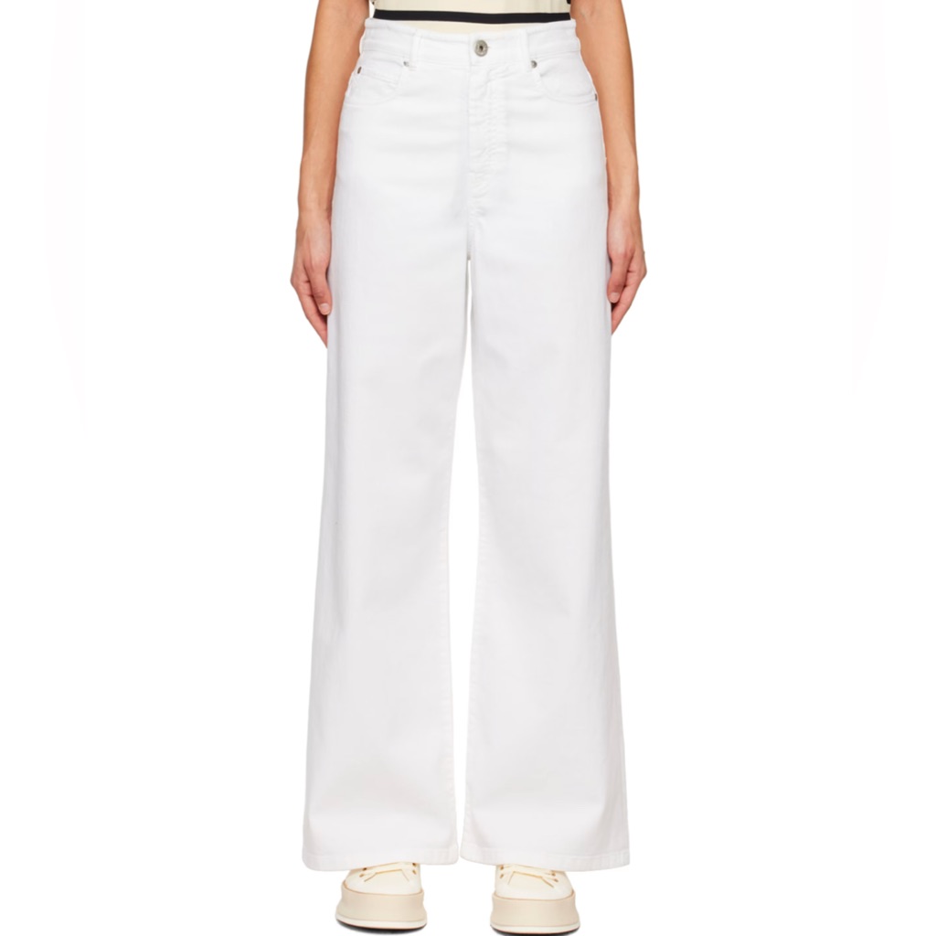 Maxmara White Wide Leg Jeans